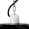 Bolichwerke Bonn suspension lamp, 300 mm, china socket mounting with nickel-plated chain, black fabric cable