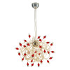 Serien Lighting Poppy Suspension, arms beige, diffusers ruby red