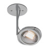 DeLight Logos LED Spot 1 Office lampe encastrée partiellement, aluminium mat brossé