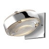 DeLight Logos 12 recessed wall lamp WET satined glass disc/clear lense, chrome