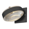 DeLight Logos 12 recessed wall lamp WET satined glass disc/clear lense, graphite grey