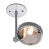 DeLight Logos 12 recessed ceiling lamp DET 1 N satined glass disc/clear lense, matt brushed aluminium