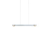 DeLight Logos Linea suspension light, with two lights (width 55 cm), matt brushed aluminium