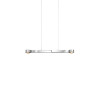 DeLight Logos Linea suspension light, with two lights (width 55 cm), chrome