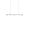 DeLight Logos Linea suspension light, with three lights (width 102 cm), chrome