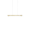 DeLight Logos Linea suspension light, with two lights (width 55 cm), gold