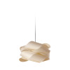 LZF Lamps Link Small Suspension, blanc ivoire, canopy noir
