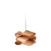 LZF Lamps Link Small Suspension, natural cherry, white canopy