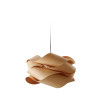 LZF Lamps Link Large Suspension, natural beech, black canopy