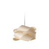 LZF Lamps Link Large Suspension, ivory white, black canopy