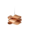 LZF Lamps Link Large Suspension, natural cherry, black canopy