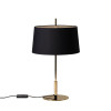 Santa & Cole Diana Menor Table Lamp, black linen shade, shiny gold structure