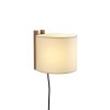 Santa & Cole TMM Corto, beech wood, beige parchment shade, power cord and plug