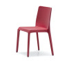 Pedrali Blitz 641, chaise en cuir rouge