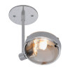DeLight Logos LED 12 recessed ceiling lamp DEV 1 satined glass disc/clear lense, 2 x 6W, matt brushed aluminium