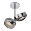 DeLight Logos LED 12 recessed ceiling lamp DEV 2 satined glass disc/clear lense, 4 x 6W, chrome