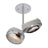 DeLight Logos LED 12 recessed ceiling lamp DEV 2 satined glass disc/clear lense, 4 x 6W, matt brushed aluminium