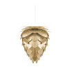 UMAGE Conia Pendant Light, brushed brass with white cord set