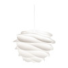 UMAGE Carmina Pendant Light, white with white cord set