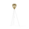 UMAGE Conia Mini Floor Lamp, brushed brass with white tripod