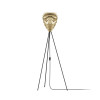UMAGE Conia Mini Floor Lamp, brushed brass with black tripd