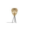 UMAGE Conia Mini Table Lamp, brushed brass with black tripod