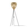 UMAGE Conia Floor Lamp, brushed brass with black tripod