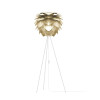 UMAGE Silvia Floor Lamp, brushed brass with white tripod