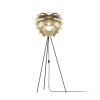 UMAGE Silvia Floor Lamp, brushed brass with black tripod