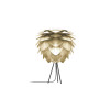 UMAGE Silvia Table Lamp, brushed brass with black tripod