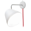 Nyta Tilt Wall white with cable, cable red