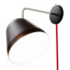 Nyta Tilt Wall black with cable, cable red