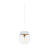 UMAGE Acorn Pendant Light, white / polished brass, white cord set