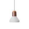 ClassiCon Bell Light Glass, satin-finished glass white, copper base