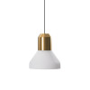 ClassiCon Bell Light Glass, satin-finished glass white, brass base