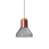 ClassiCon Bell Light Glass, crystal glass grey, copper base