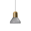 ClassiCon Bell Light Glass, crystal glass grey, brass base