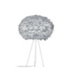 UMAGE Eos Light Grey Tischleuchte, Eos Medium, ⌀ 45cm, Fuß weiß