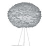 UMAGE Eos Light Grey Tischleuchte, Eos Large, ⌀ 65cm, Fuß weiß