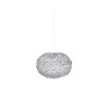 UMAGE Eos Light Grey Pendant Light, Eos Medium (45cm) with white cord set