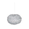 UMAGE Eos Light Grey Pendant Light, Eos Large (65cm) with white cord set