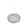 UMAGE Eos Light Grey Pendant Light, Eos X-Large (75cm) with white cord set