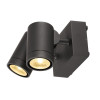 SLV Helia LED wall lamp with two spots, anthracite