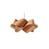LZF Lamps Swirl Small Suspension, natural cherry, black canopy