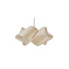 LZF Lamps Swirl Small Suspension, ivory white, black canopy