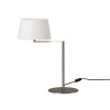 Santa & Cole Americana Table Lamp, linen shade, satined nickel structure
