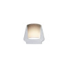 Casablanca Aleve Ceiling Light, clear glass, white fabric shade