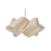 LZF Lamps Swirl Large Suspension, ivory white, white canopy