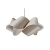 LZF Lamps Swirl Large Suspension, grey, white canopy