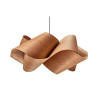 LZF Lamps Swirl Large Suspension, natural cherry, black canopy